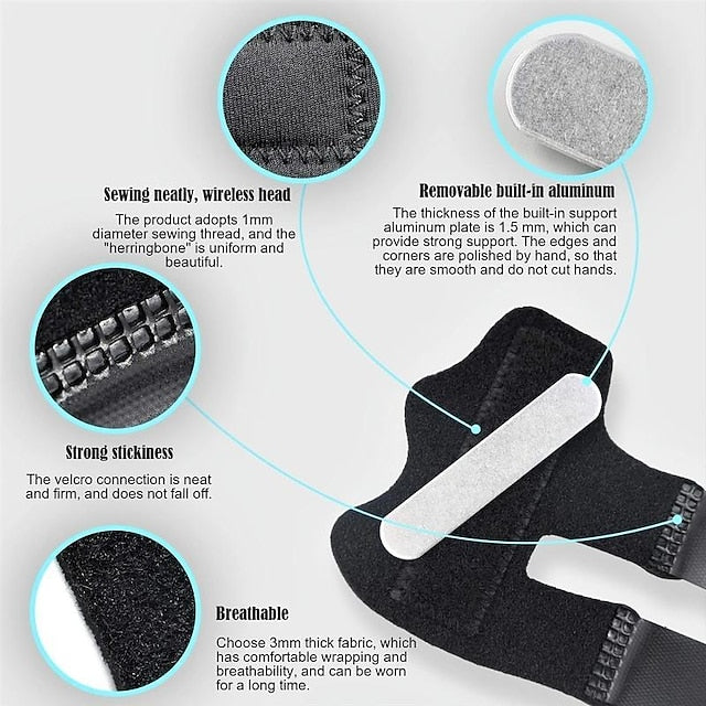 Adjustable Trigger Finger Splint Brace for Broken Finger Protection - Fits Index, Middle & Ring Finger