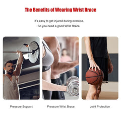 Adjustable Ultra Thin Wrist Brace & Thumb Support for Carpal Tunnel Relief - Comfortable Compression Strap (Left+Right)