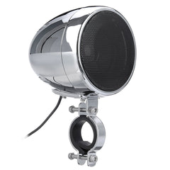 300W 4" Silver/Black Motorcycle Bluetooth Speakers, FM Radio, Waterproof Stereo for ATV/UTV/Cart
