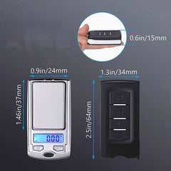 Mini Portable Electronic Digital Scale with LCD Backlit Display - 1pc