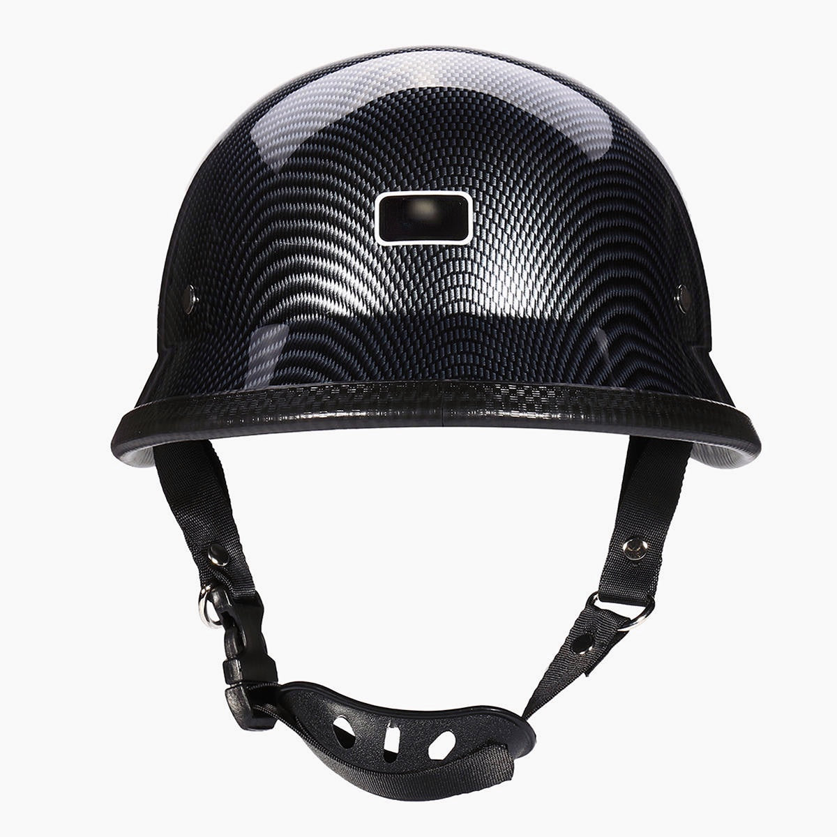 Carbon Fiber Halbgesichts-Motorradhelm für Chopper Cruiser Biker - Größen M/L/XL