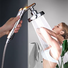 Water-Saving 360 Degree Rotating High-Pressure Shower Head with Stop Button