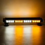 12V 20" 38 LED Car Roof Emergency Strobe Light Bar - White & Amber for Car, Truck, Boat