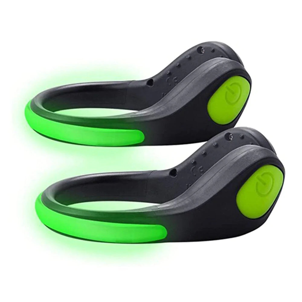 LED Shoe Clip Lights for Night Running, Walking, Cycling - Bright, Flashing Safety Heel Clips by LyRay