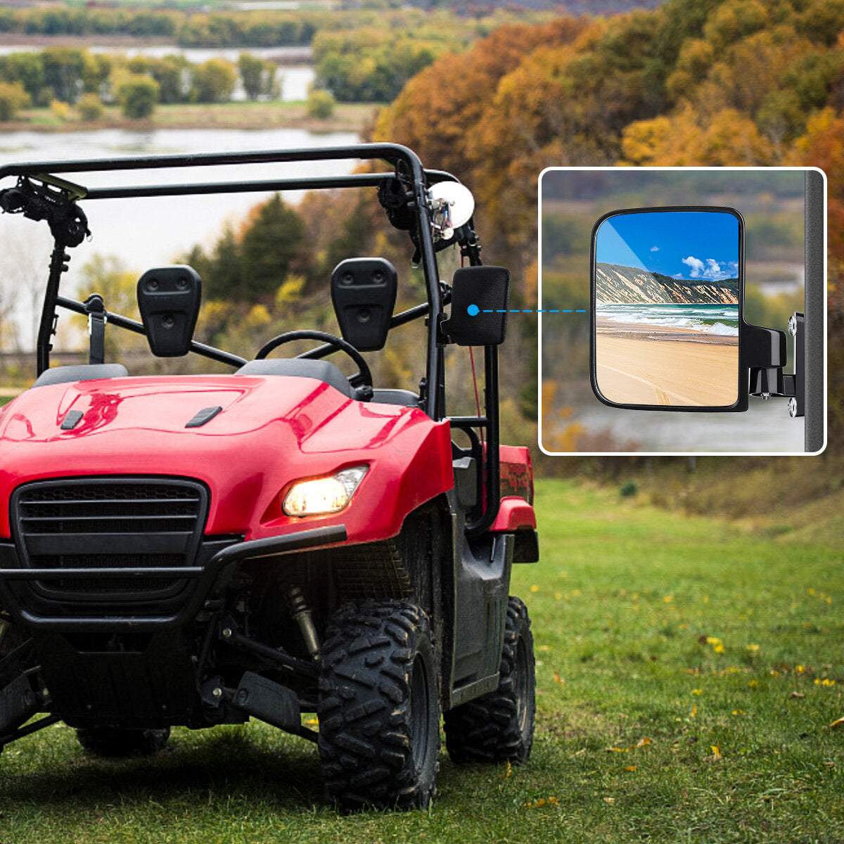 Golf Cart Side View Mirror - High-Quality Car Mirror for Enhanced Visibility