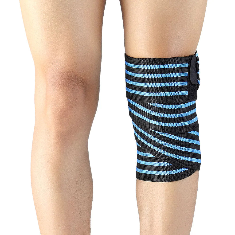 Unisex 1-Piece Sports Fitness Elastic Knee & Elbow Pad with Wide Brim Stripe