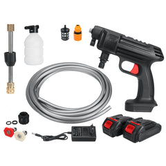 24V Cordless High Pressure Washer - Car Washing Machine & Water Spray Gun with 1/2 Battery