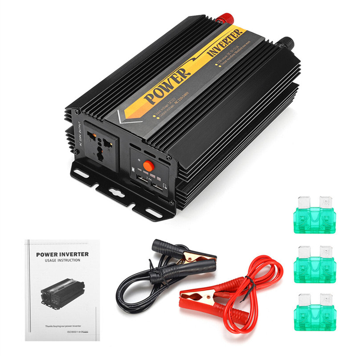 1500W Peak Solar Power Inverter DC 12V to 240V Modified Sine Wave Converter for Car, Marine, Outdoor Emergency Use