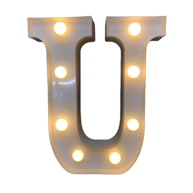 LED English Letter & Symbol Pattern Night Light - Home Decor for Bedroom, Birthday Party, Proposal