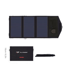 18V 21W Waterproof Foldable Solar Charger for 12V Car Battery & Mobile Phone - Ideal for Outdoor Hiking