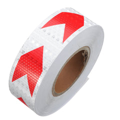 36m Red White Reflective Arrow Sticker Safety Warning Conspicuity Tape Strip