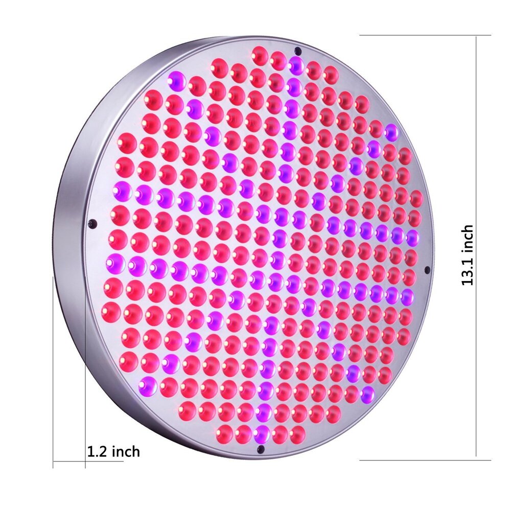 35W UFO LED Grow Light, Full Spectrum for Indoor Plants, Flowers, Seeding, Hydroponic Greenhouse, AC85-265V, 250 LEDs