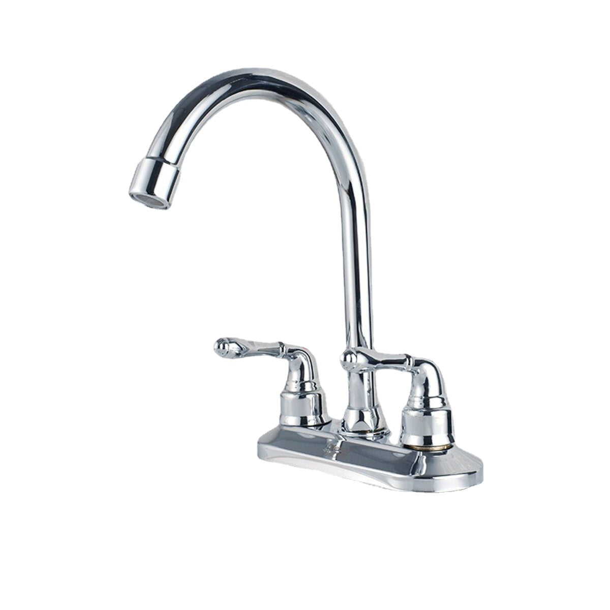 Steel Kitchen Mixer Tap with 2 Handles and Hot/Cold Sink Sprayer