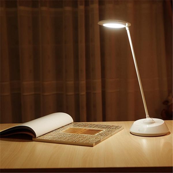 5W Rechargeable Dimmable LED Desk Lamp with Touch Sensor and 360 Degree Adjustable Light for Reading