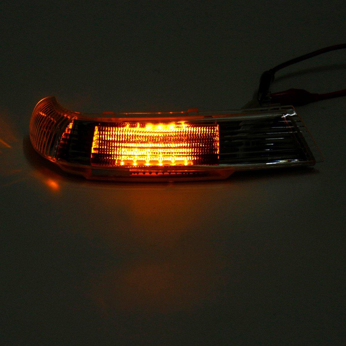 Side Rearview Mirror LED Turn Signal Lights Indicator Lamp Amber - Left/Right