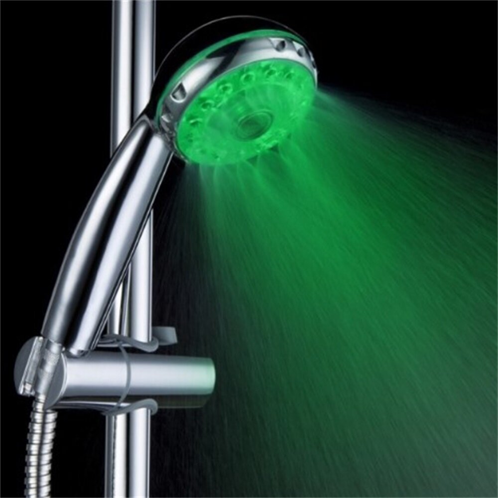 Color Changing LED Anion Spa Shower Head - High Pressure, Water Saving, Rainbow Bather