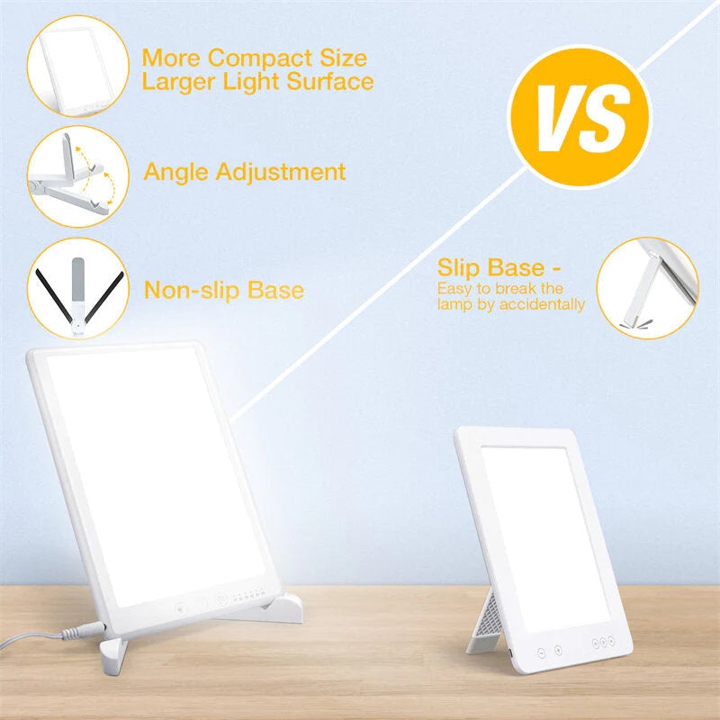 Therapy Lamp with Timer, Brightness Adjustment, Memory Function, and Rotatable Design for Home or Office