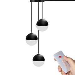 Modern LED USB Ceiling Reading Light - 3 Wind Bell Balls, Living Room, Study, Bed, Decorative Night Lamp