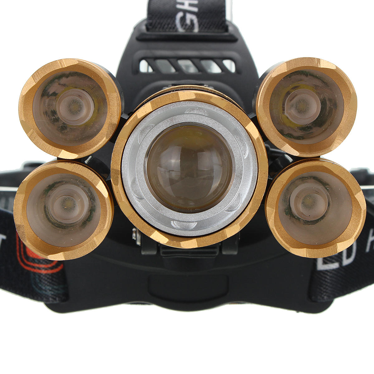 2500 Lumens Bicycle Headlamp with 4 Switch Modes, T6+ 4XPE White Light, Mechanical Zoom