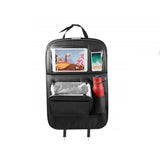 Tsumbay Car Back Seat Organizer with Trash Can, Table Tray, and Storage Pockets