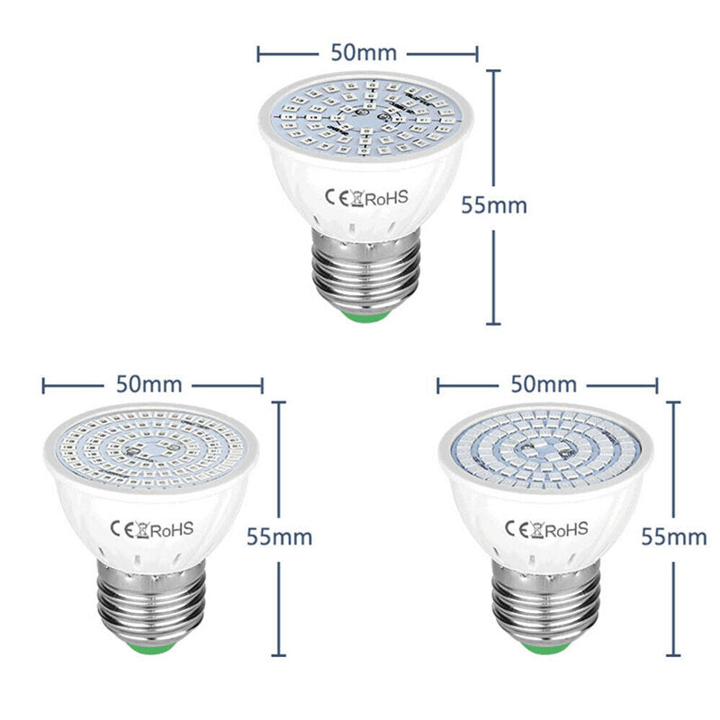 LED Plant Growth Light - 48/60/80 LED Hydroponic Grow Lamp for Indoor Veg, Bloom, Flowers, Seedlings