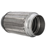 3x8 Inch Stainless Steel Flex Pipe Exhaust, Double Braid Heavy Duty Coupling Tube