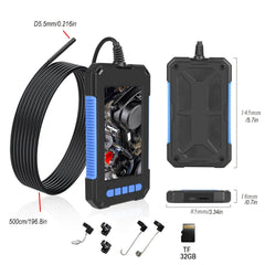 1080P HD Digital Borescope with 6 LED Lights and 16.5FT Semi-Rigid Cable for Inspection