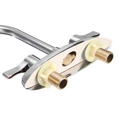 Electroplating Hot & Cold Water Faucet with 2 Stainless Steel Hoses