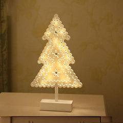 Battery Powered LED Star Christmas Tree Heart Night Light Table Lamp for Home Decoration