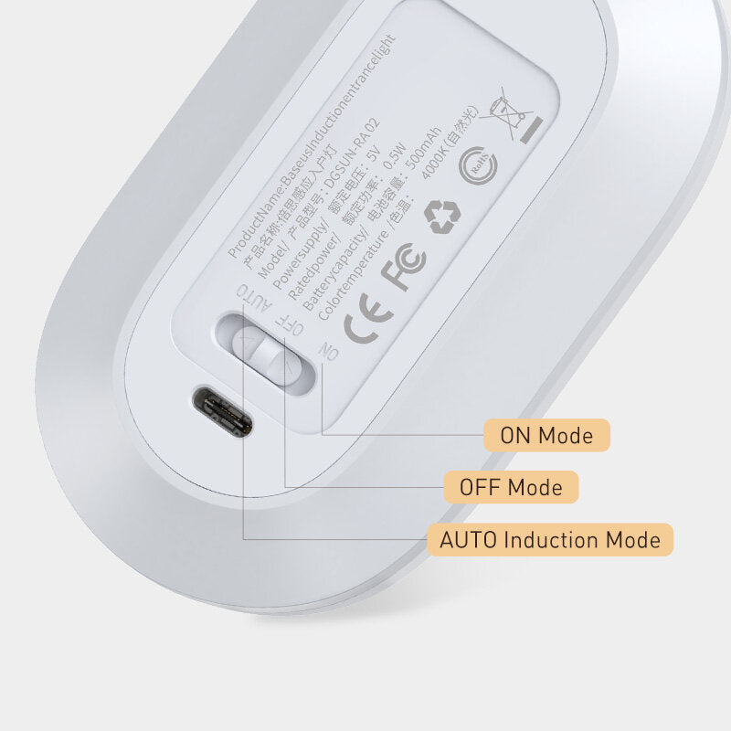 Rechargeable PIR Motion Sensor Night Light - Magnetic LED Bedside Lamp for Home, Wall, and ZigBee Integration