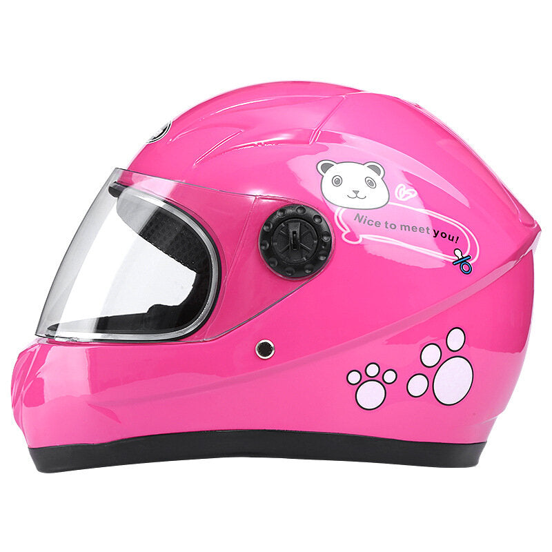 Children's Cute Bear Motorcycle Helmet - Electric Bike, Outdoor Safety, Kids Riding