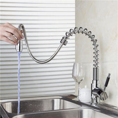 Stainless Steel LED Kitchen Faucet - Hot & Cold Mixer Tap, 360 Degree Rotating