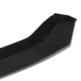 4Pcs Double Layer Carbon Fiber Front Bumper Lip Spoiler Cover Trim