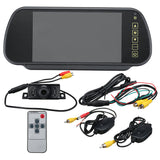 7" Wireless LCD Mirror Monitor with Night Vision IR Reversing Camera for Car Rear View