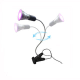 7W LED Grow Light with Desk Clip, 360 Degree Gooseneck for Indoor Plants, Greenhouse Vegetables