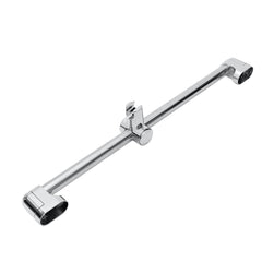 Stainless Steel Adjustable Shower Riser Rail Bar with Soap Dish, Towel Holder, and Shower Head Stand - 610mm