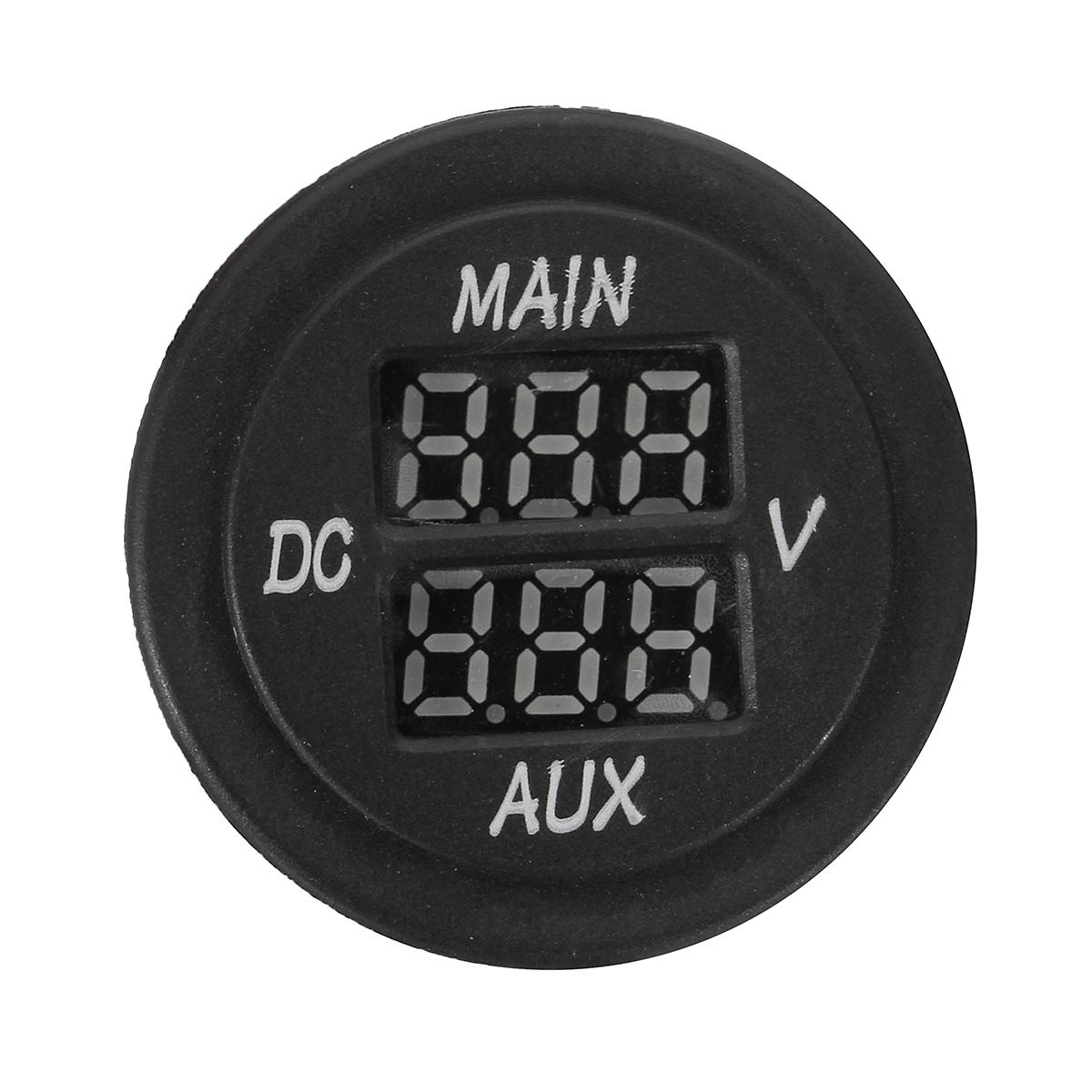 12V/24V LED Digital Dual Voltmeter Voltage Gauge Battery Monitor Panel for AUX/Main