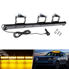 35" 32 LED Amber Strobe Light Bar for Car/Truck Emergency Warning, 12V 96W