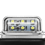 LED Rear Tail License Plate Light with Fittings for 10-30V Truck, Lorry, Van, Caravan