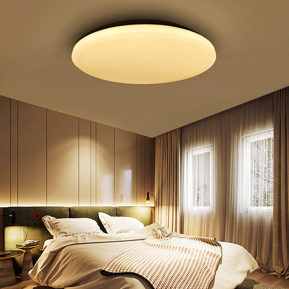 12W LED Circular Ceiling Down Light - Round Flush Mount Fixture Pendant Panel Lamp