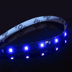 6Pcs DC12V LED Strip Lights for Car Motorcycle - Waterproof, Multi-Color Decorative Atmosphere Lamps