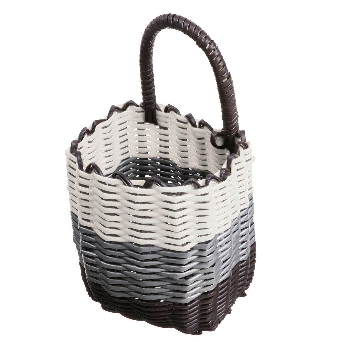 Rattan Bicycle Front Basket for Shopping, Pets, and Storage - Ideal for Cycling