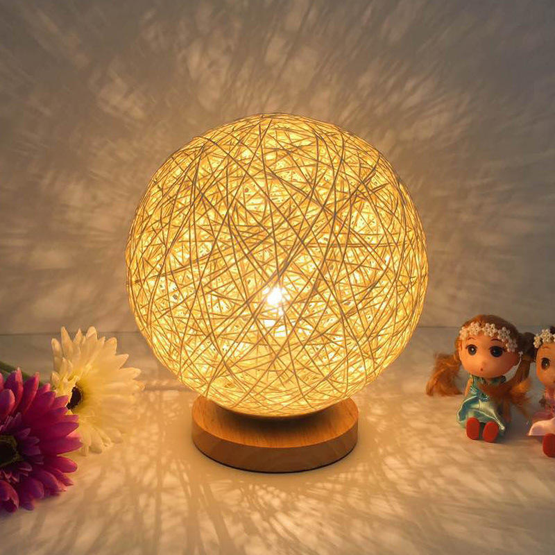 Ball Night Light Table Lamp - Bedside Bedroom Decor & Valentine Gift