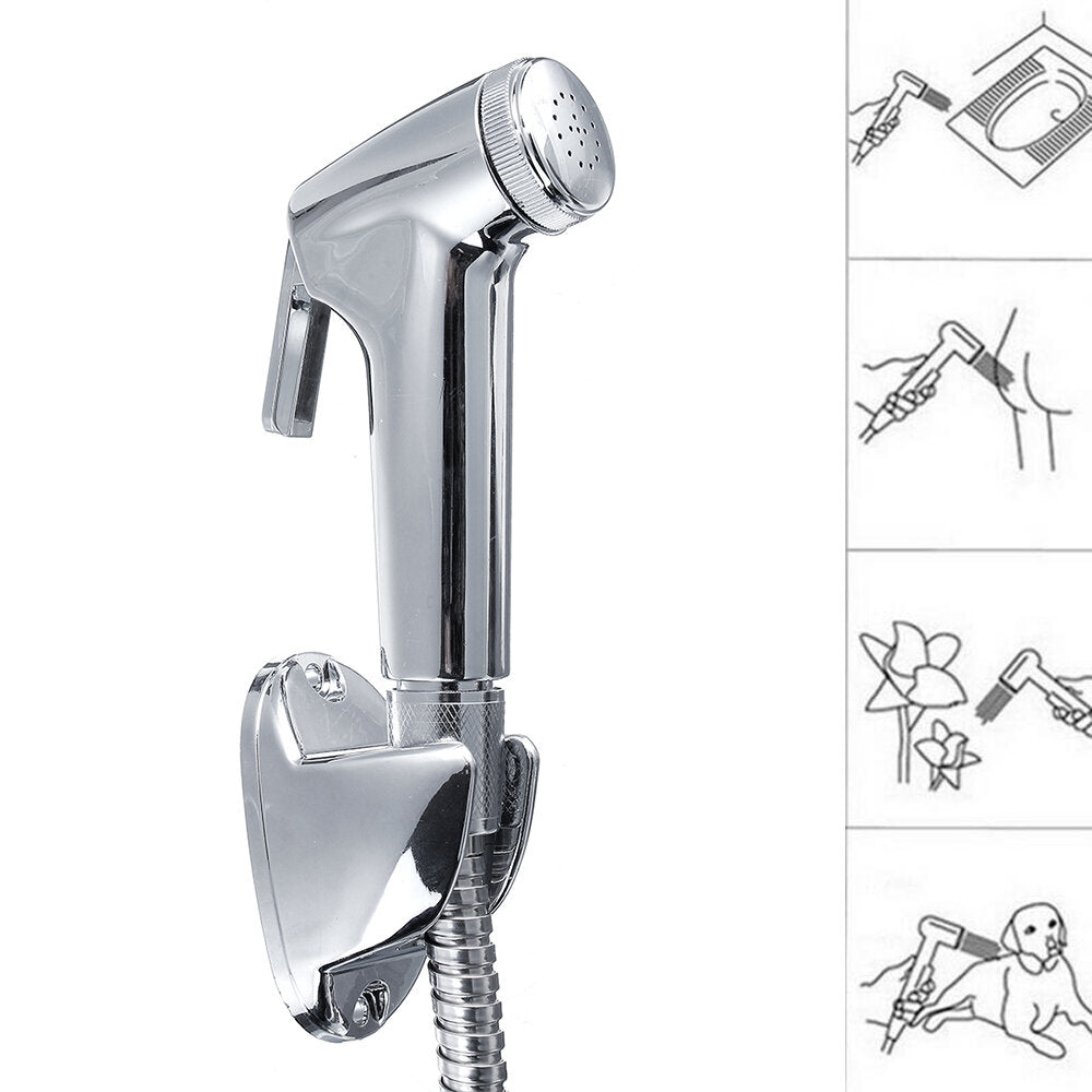 Handheld Shower Head Douche Bidet Toilet Sprayer with 1.2m Hose Clean Kit