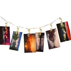 1.5M 10 LED Photo Clip String Lights - Warm White, Battery Operated, for Christmas, Party, Wedding Decor