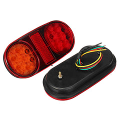 2PCS 12-24V 28LED Rear Tail Stop Brake Light Indicator for Boat, Trailer, Caravan, Van