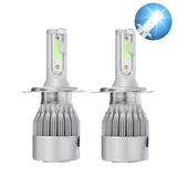 8000K Ice Blue Car Headlights & Fog Lamps - 72W 7600LM Bulbs