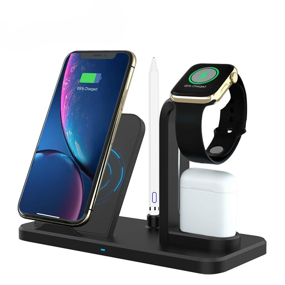 3 in 1 10W Qi Wireless Charger For iWatch 5 4 2 AirPods Fast Charging for Apple Watch iPhone 11 XS XR X 8 Samsung S10 S9 - JustgreenBox