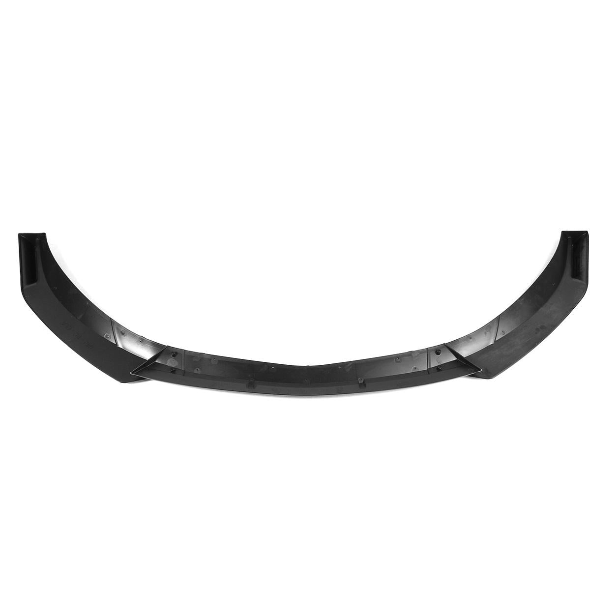 3Pcs Glossy Black Front Bumper Protector Lip Spoiler Trim Covers