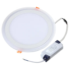 18W RGB Dual Color LED Recessed Ceiling Panel Light, Round, AC85-265V